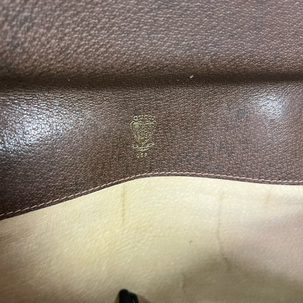 SOLD ‼️‼️Authentic GUCCI Clutch Bag GG PVC Leather Brown F5629 - Picture 14 of 14